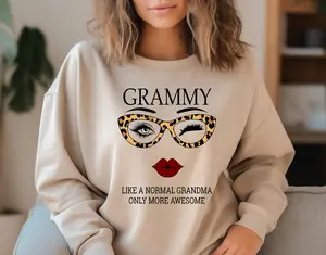 Grammy Sweatshirt, Like A Normal Grandma Sweatshirt, Gift for Grammy, Grammy Tee, Mothers Day Gift, Leopard Glass Grammy Sweater