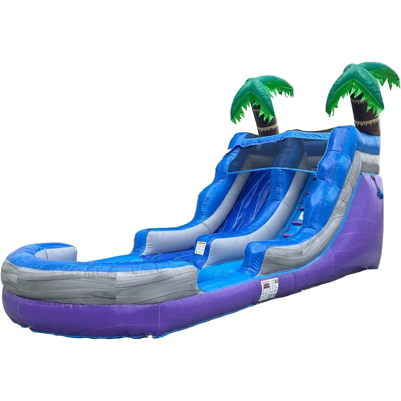 13ft Tropical Inflatable Wet Dry Water Slide with Pool & Blower
