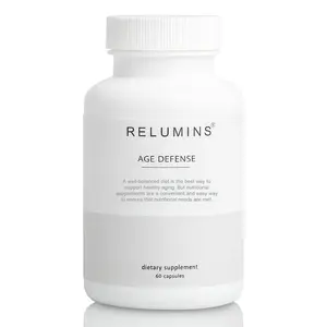 Relumins Age Defense NAD+ Supplement with NADH, CoQ10, Glutathione, Resveratrol, Fisetin, Curcumin & EGCG - Antioxidant Support Supplement – 60 Vegan Capsules