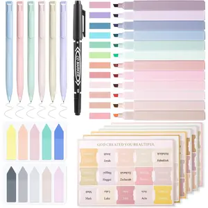 Study  Kit Journaling Set with 12 No Bleed Highlighters, 6  Pens, 75 Tabs and 2 Sticky Notes, Ideal for Christian Gifts & Scripture Annotation