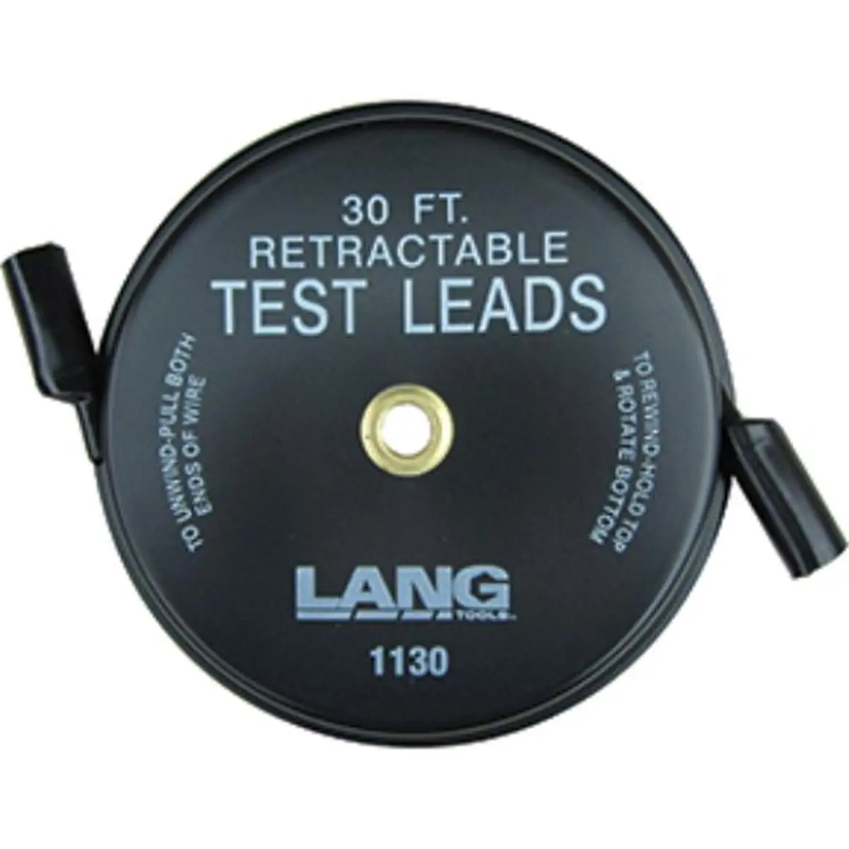 212 MAIN Lang LNG-1130 Retractable Test Leads - 30 ft, Pull-Out Design, Copper Wire, Insulated Clips, Power Tool Accessory for Tools & Hardware Applications