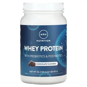MRM Nutrition Whey Protein, With Probiotics & Postbiotics, Chocolate, 2.02 lbs (917 g)