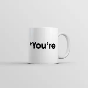 You're Mug Funny Sarcastic Grammer Humor Novelty Coffee Cup - 11oz Funny Coffee Mugs Ceramic Printed Drinkware Cup