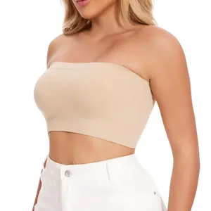 Strapless Bra For Women Seamless Bandeau Wireless Comfy Tube Top Daily Bra