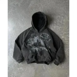 Black Zip Up Y2K Hoodie Sweatshirts Black Zip Up Y2K Hoodie Sweatshirts
