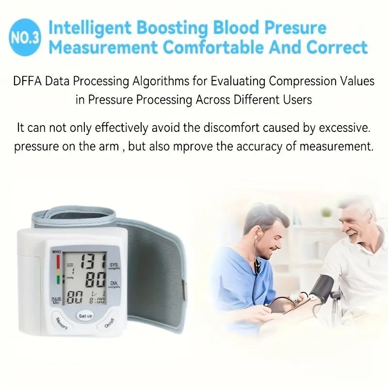 AutomaticWristBloodPressureMonitorwithLargeLCDScreen-AdjustableCuff,PulseRateDetection,IrregularHeartbeatAlert,Battery-Powered(BatteriesNotIncluded),SafeforAdults,36VorLower,CK-101S,HealthMonitoringDevice|UserfriendlyDe AutomaticWristBloodPressureMonitorwithLargeLCDScreen-AdjustableCuff,PulseRateDetection,IrregularHeartbeatAlert,Battery-Powered(BatteriesNotIncluded),SafeforAdults,36VorLower,CK-101S,HealthMonitoringDevice|UserfriendlyDe