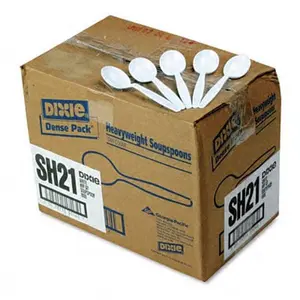 Dixie Plastic Tableware Heavyweight Soup Spoons 1000/Carton White
