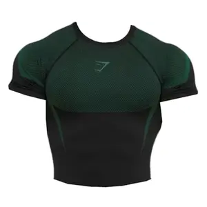 Men's Onyx 5.0 Seamless Short Sleeve T-shirt Black/Lift Green