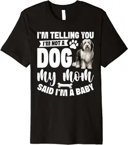 English Sheepdog Lover Pet Lover My Mom English Sheepdog Premium T-Shirt