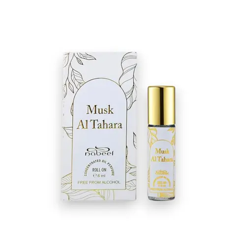 Nabeel | Musk Al Tahara Roll-On Oil | Unisex Fragrance | 6ML | Eau De Parfum | Vanilla, Orange, Rhubarb, and Violet