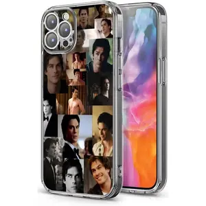 Phone Case Ian Collage Salvatore Somerhalder Handsome Damon Shockproof Compatible with iPhone SE 7 8 X XR 11 12 13 14 15 16 Plus Mini Pro Max Samsung Galaxy Note S9 S10 S20 S21 Ultra Plus Protection Protective
