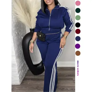Women’s tracksuit set, matching sweatsuit, casual long-sleeve zip-up jacket and pants set for spring and fall, women’s clothing for everyday wear