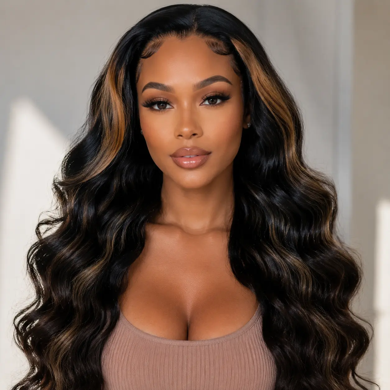 13x6 Ombre  1B/27#   Highlight Body Wave Glueless Wig |    No Glue Needed    Wear Go Wig  |  No Mess |  Perfect for Daily Wear & Parties   Easy Install  Frontal Lace Wig  with  1B/27# Ombre highlight  Beginner-friendly, .#Summer Wins # Deals For You Days