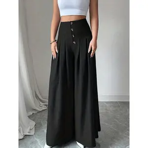 1 piece of fashionable solid-color bell-bottom pants for women, Bell Bottom Trousers, suitable for commuting to work, shopping, outdoor activities, and indoor/outdoor wear