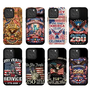 2026 America 250  Semiquincentennial Patriotic Phone Case | 1776-2026 Commemorative Cover Suitable for iPhone 17-11 Pro Max/Plus and  Samsung Galaxy S23-25