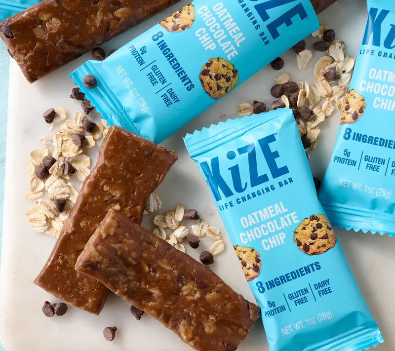 KiZE Concepts (20) Snack Bars in Peanut Butter or Chocolate Chip