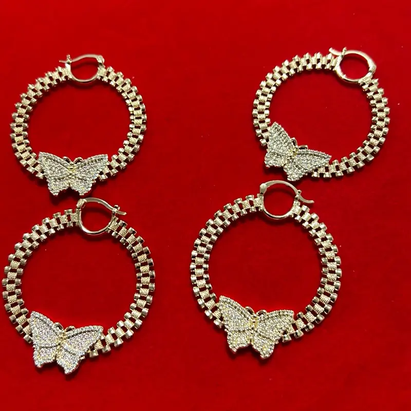 Butterfly  Rollie hoop Fashion Earrings