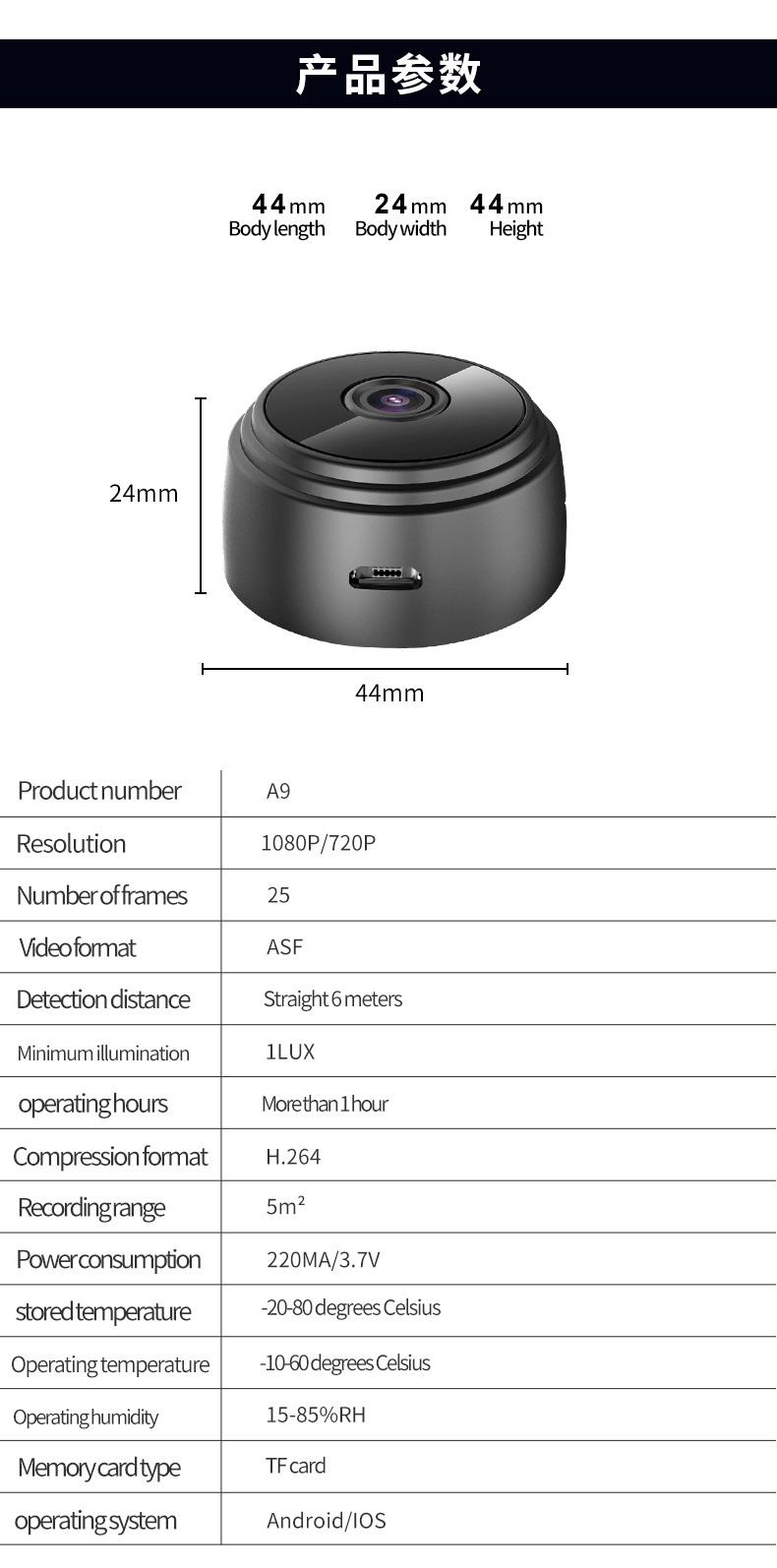 1080P Magnetic Mini Camera | Camera Uses 2.4G WiFi for Live Viewing, Night Vision, SD Card Recording, Portable for Travel, Kids & Daily Use + Free Stand