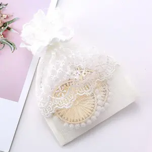 5pcs Starry Lace Drawstring Organza Pouch, Jewelry Gift Bag, Chic Lace Storage Bag, Elegant Drawstring Pouch, Wedding Accessory, Unique Gift, Appreciation Gifts