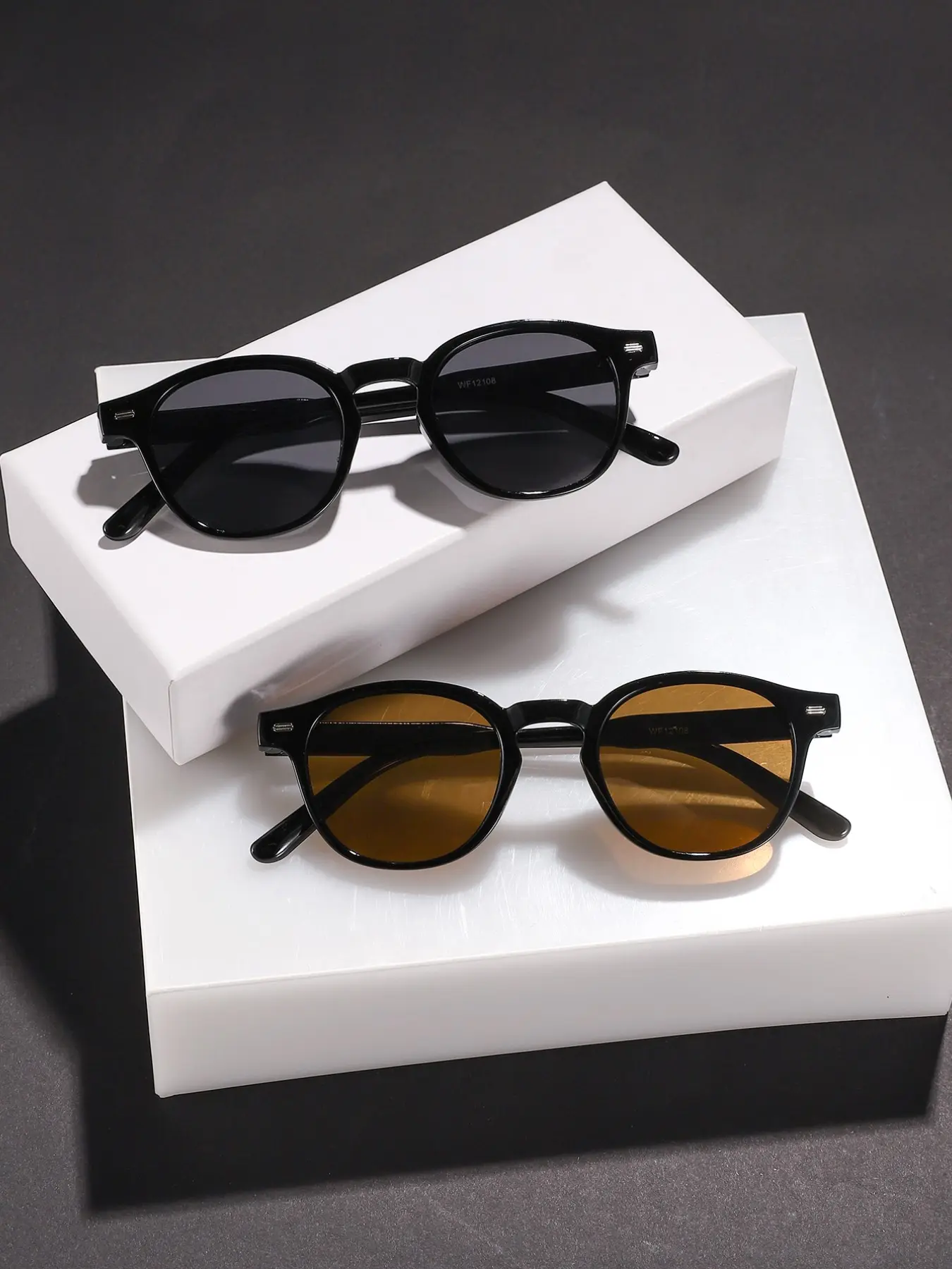 High-Quality Casual Round Frame Sunglasses, Trendy Sunglasses, Colorblock Design, UV Protection, Lightweight Durable, Perfect for Street Style & Daily Wear, Trendy Streetwear Sunglasses