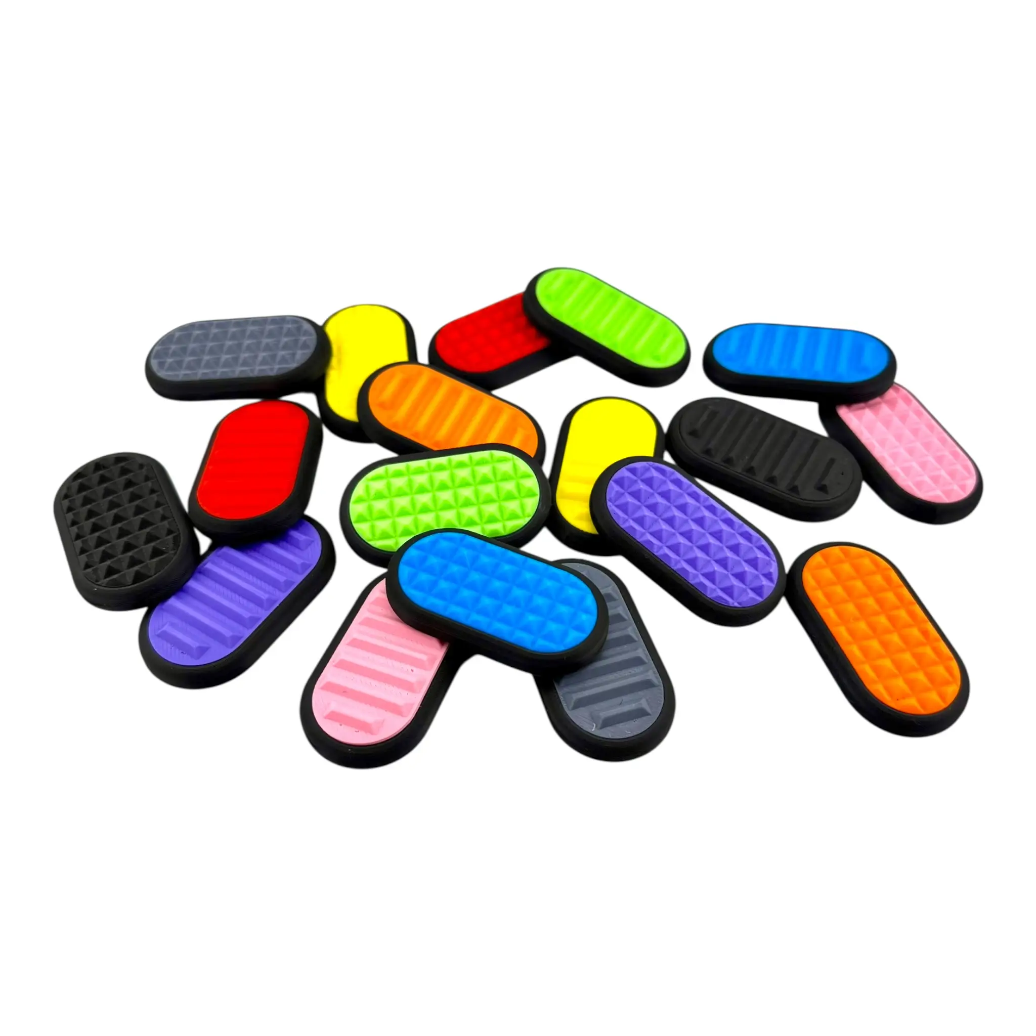 Fidget Slider - Silent or Clicky - Choose 2 Textures for Sensory Stimulation - Compact & Lightweight Design - EDC for Stress Relief and Tactile Engage