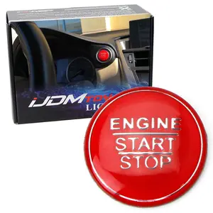 iJDMTOY Gloss Red Keyless Engine Start Stop Push Button Cover For 2014-up Lexus IS GS ES RC, 2016-up RX NX, etc