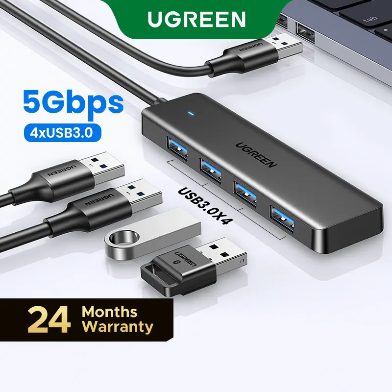 UGREEN 5Gbps USB 3.0 Hub, 4 Ports USB A/USB C Splitter, Ultra-Slim Design, Compatible with PS5, Xbox, Mouse, TikTokShopBacktoSchoolKeyboard, Flash Drive,ign, Compatible with PS5, Xbox, Mouse, TikTokShopBacktoSchoolKeyboard, Flash Drive,Summer Sale