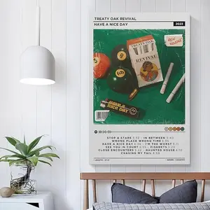 Treaty Oak Revival Posters Have A Nice Day Cover Canvas Poster Bedroom Decoration Landscape Office
