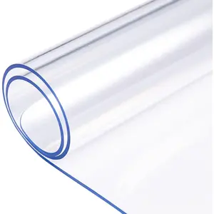 24X48 Inch Clear Dining Table Protector Pad Cover - Tablecloth Heat Resistant PVC Table Top Rectangle Clear Tablecloth Dining Room Cover 1.5mm Thick