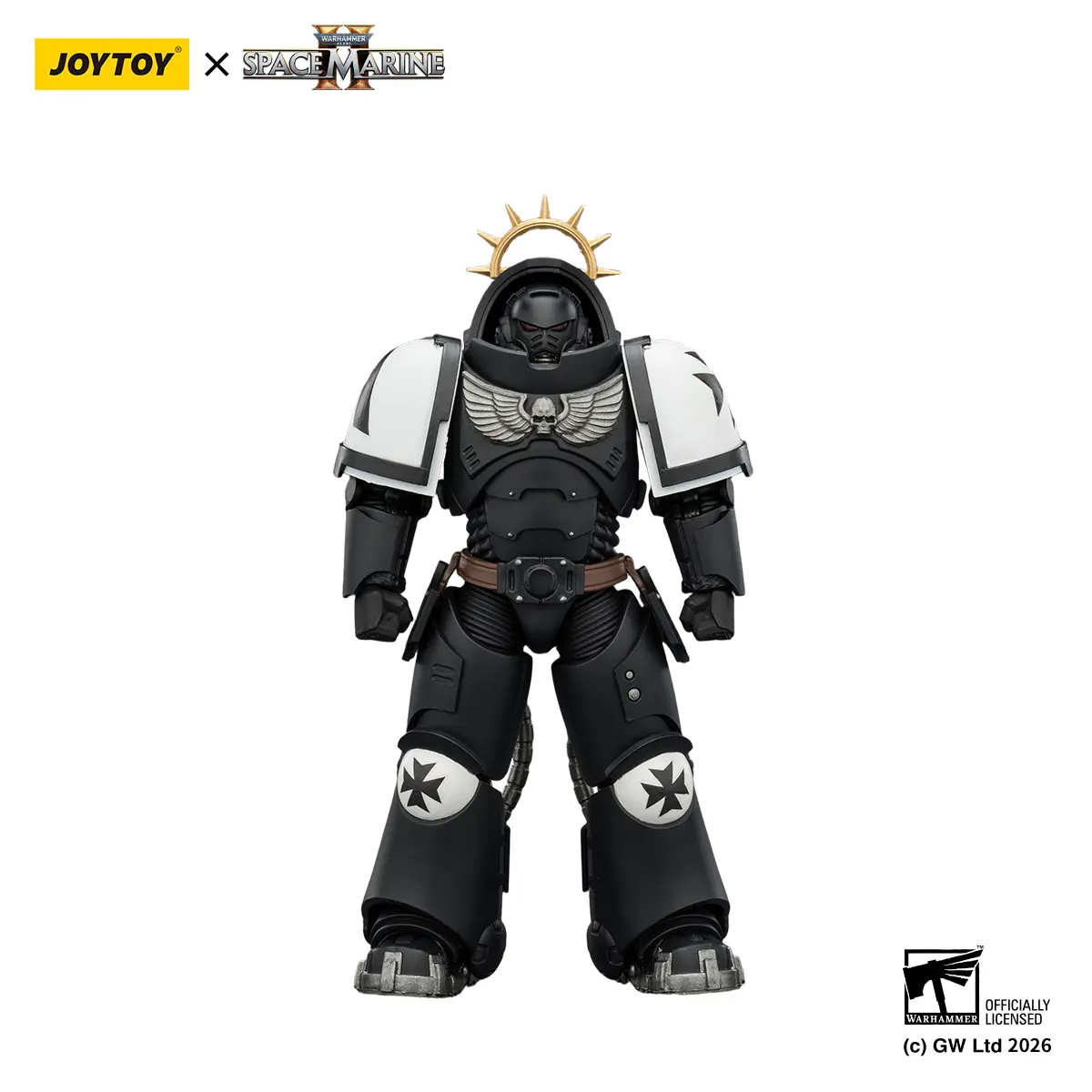JOYTOY  Warhammer  40k  1/18  Action Figure Game Edition Black Templars Heavy Intercessor with Heavy Bolt Rifle and Bolt Pistol JT03721