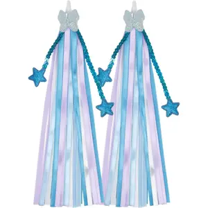1 Pair  Streamers, 's  Tassels,  Handlebar Streamers Colorful Ribbons,  Accessories for Girls Boys