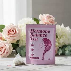 Hormone Balance Tea Herbal Tea Bags - Natural Blend Beverage with Nettle Leaf, Mint, Ginger, Raspberry for Healthier Daily Drinking