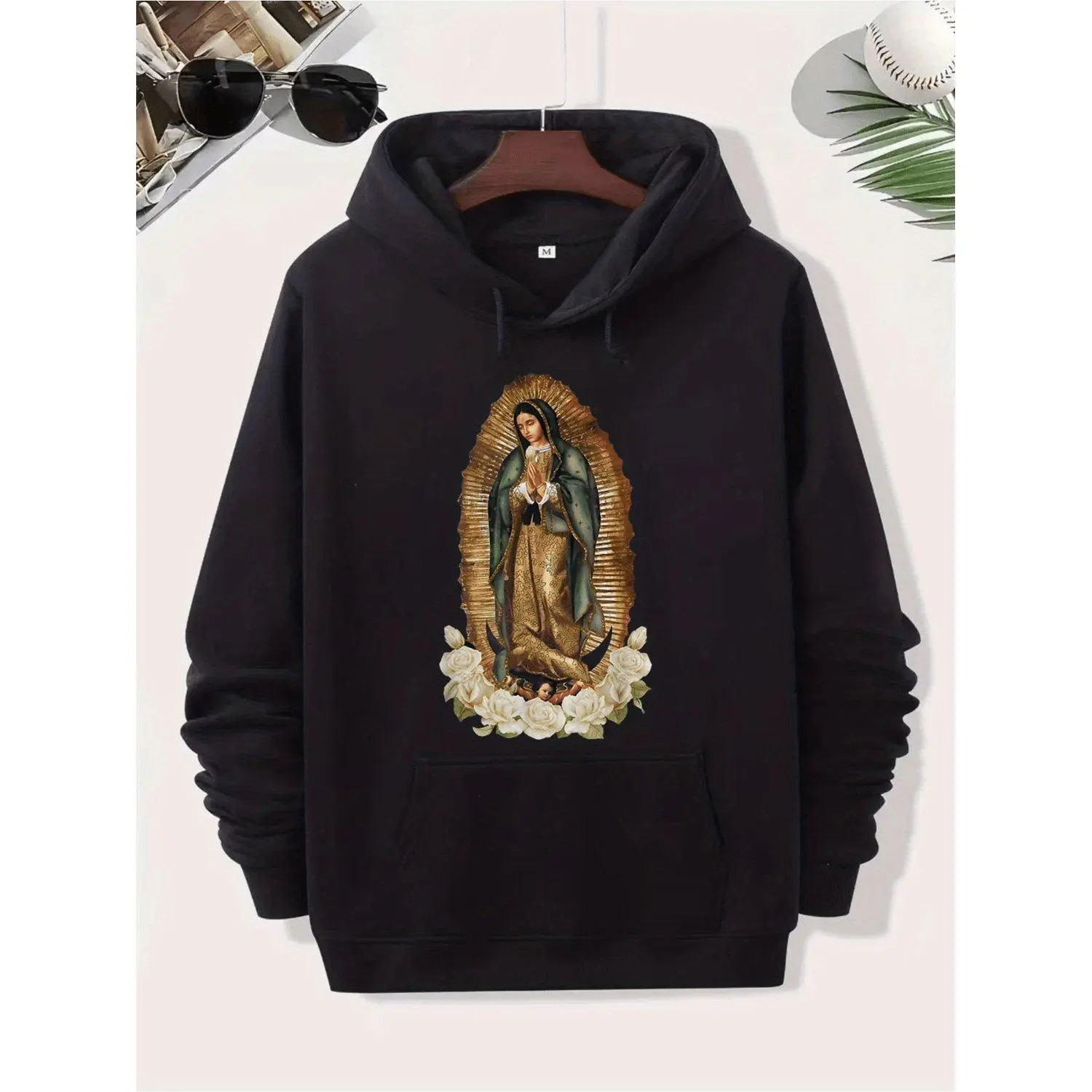 Our Lady of Guadalupe Catholic Saint 2025 Couple Hoodie Sweater Unisex Religious Graphic Pullover Comfortable Trendy Outerwear