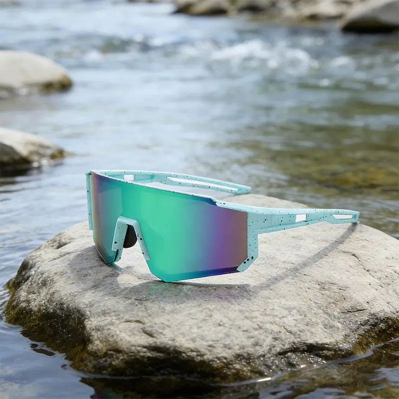 Unisex Sports Sunglasses with TR90 Frame, Lightweight Outdoor Cycling Accessories with PC Lenses & UV400 Sun Protection, Safety Cycling Glasses, Mountain Bikes, Morning Run, Sporty Look, Active Enthusiasts, Uv-Protection Lens, Uv Prevention, Edgy Sports E