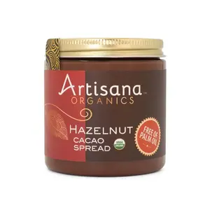 Artisana Organics Hazelnut Cacao Spread, 9.5 oz | USDA Organic, No Palm Oil, Sweetened with Coconut Sugar