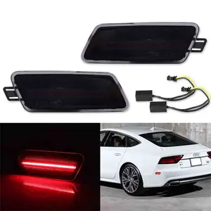 2PCS Smoked Lens Red LED Front Side Marker Lights For Audi A7 S7 RS7 Quattro 4G8 2012 2013 2014 2015 2016 2017 2018 Replace OEM 4G8945071 4G8945072 4G8945128 4G8945127