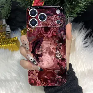 Dark Floral | Koi Fish Phone Case – Moonlit Purple Aesthetic Art Design Phone Case For iPhone 17 16 15 14 13 12 11 PRO PLUS MAX Phone Case #JKFLKHUA2