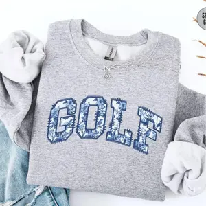 Toile De Jouy Golf Sweatshirt, Golfing Lover Gift, Floral Golfing Crewneck, Coquette Golf Gifts for Women, Cute Golfer Apparel, Golf Coach Gift