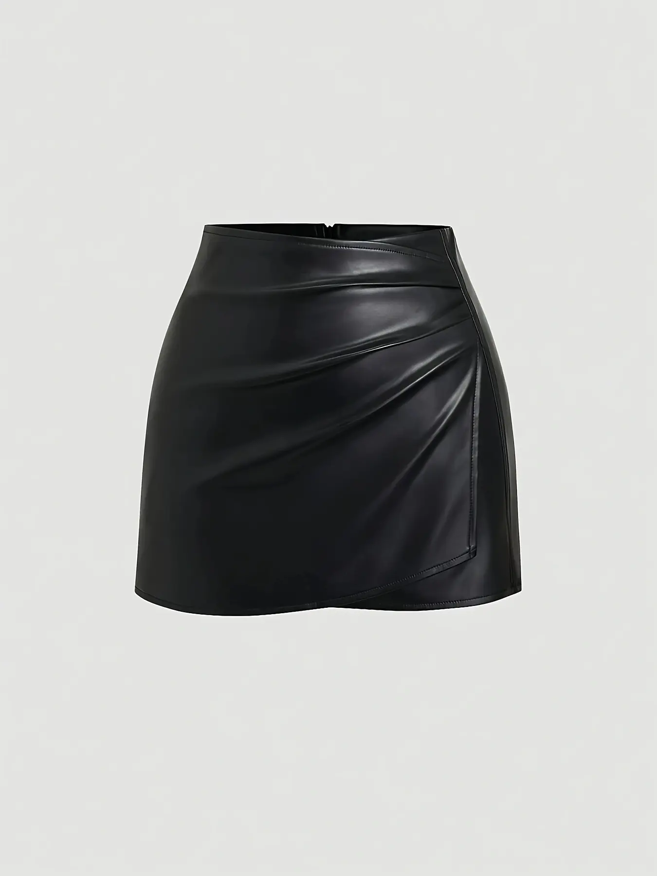 Women's Vintage American Chic Style Sexy Tight Fitted Mini Skirt, PU Leather, Solid, Suitable All Seasons, Everyday, Elegant & Stylish Design, Womenswear