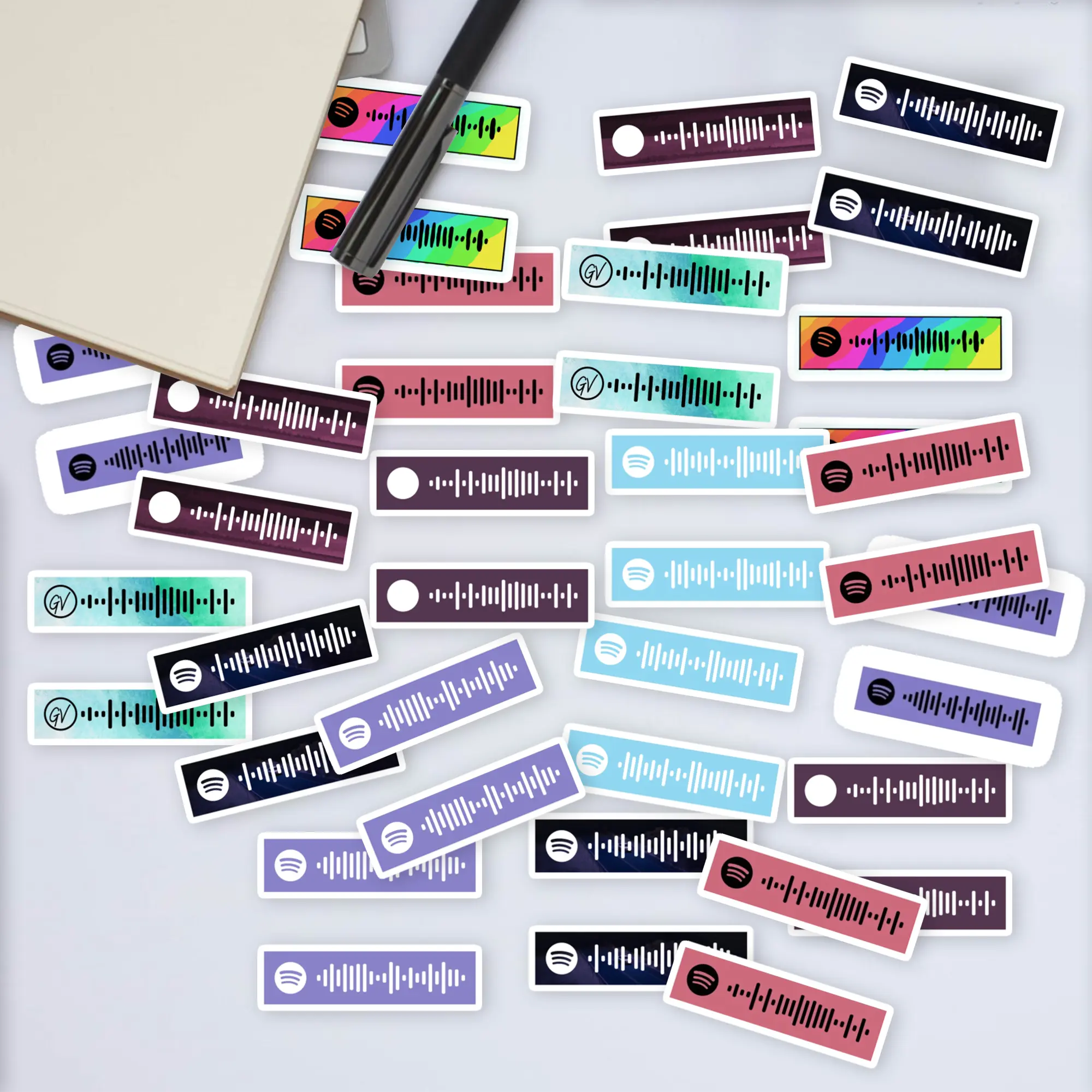 Stickers Pack 20 Pcs Drivers Waterproof License Colorful Spotify Water Bumper Luggage Code Laptop Car Aesthetic Guitar Bike Bottle Vinyl Skateboard