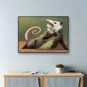 Possum Moment Pattern DIY Diamond Arts Colorful Painting Kit without Frame, Diamond Painting Kits, DIY 5D Diamond Arts Colorful Painting for Bedroom Home Wall Decor