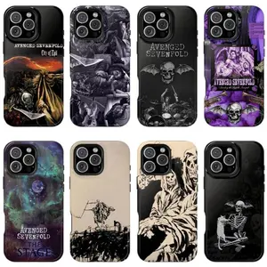 Avenged Sevenfold Phone Case – A7X Skull & Bat Logo Cover for iPhone 17 16 15 14 13 12 11 Pro Max  Metal Band Graphic Design