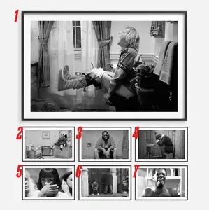 [No Frame] Movie Scenes Bathroom Art Poster, Film Scene Toilet Decor, Bathroom Humor Decor