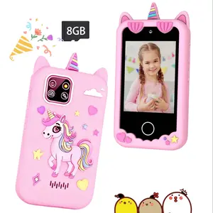 Unicorn Kids Phone Toy for Girls and Boys Camera Toy for Photos and Videos Music Player and Fun Games Perfect Thanksgiving and Halloween Gift for Children Ages 3-12 with Classic Stories Multifunctional Phone Toy Built in 8GB Card