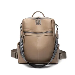 Unisex Backpack Purse Faux Leather Urban Chic Shoulder Bag Multiple Inner Pockets Two Side Pockets Anti-Theft Zipper Pocket Travel Bag Leisure Bag Casual Purse Compact Work Backpack