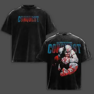 Retro Vintage Conquest Viltrumite Double-Sided T-Shirt – Invincible War Acid Washed Oversized Tee Viltrumite Thragg Comics T-Shirt men gifts