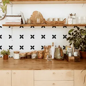 10pcs Geometric Simple Pattern Self-Adhesive Wall Stickers, Waterproof Moisture-Proof Decorative Wallpaper, Suitable for Balcony Kitchen Living Room Bedroom