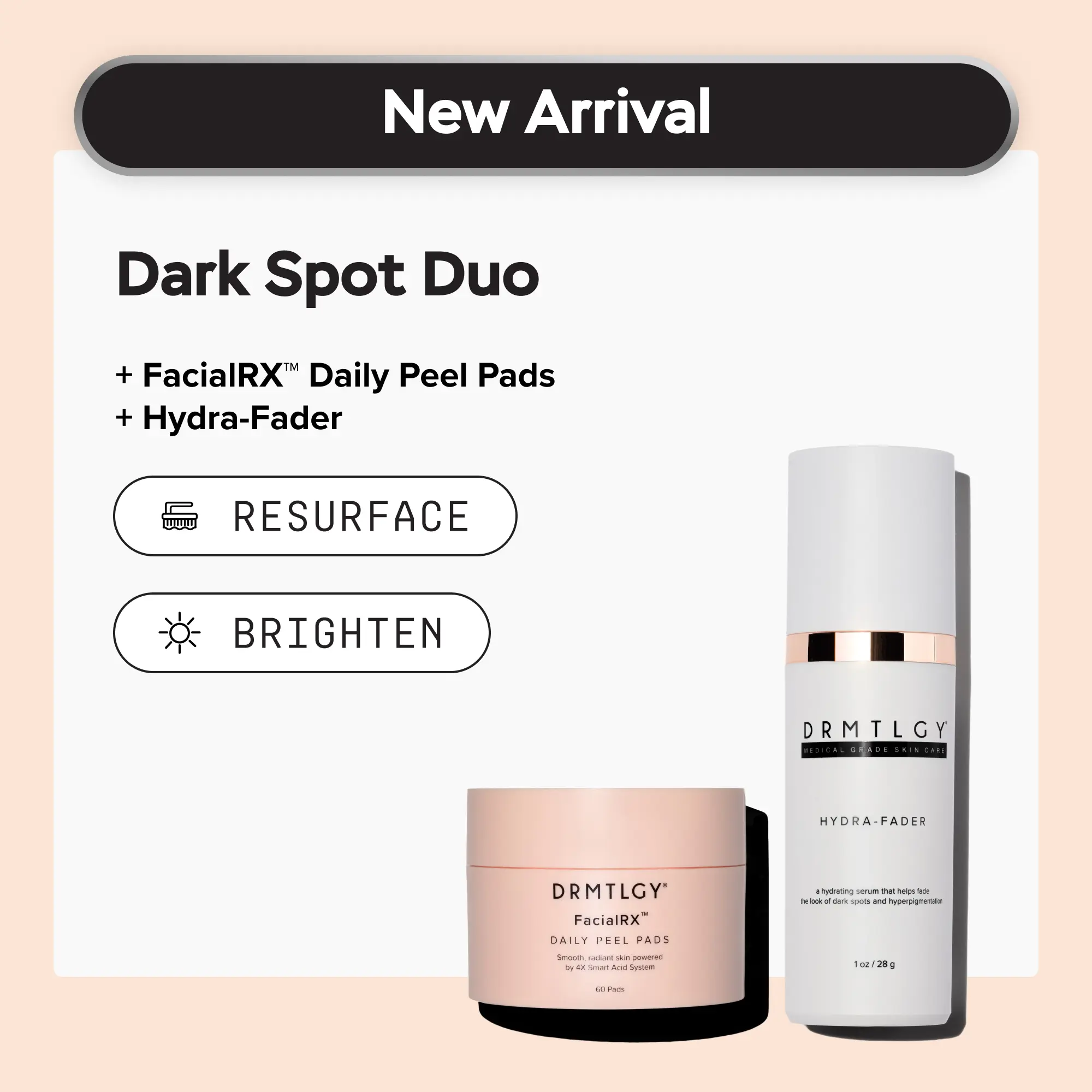 Dark Spot Duo: Includes FacialRX Peel Pads and Hydra-Fader. Visibly Evens Skin Tone, Lightens the Look of Dark Spots and Post-Blemish Marks
