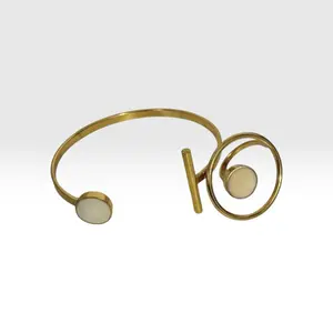 Handmade Brass Cuff and Ring Set - Crafted in Kenya