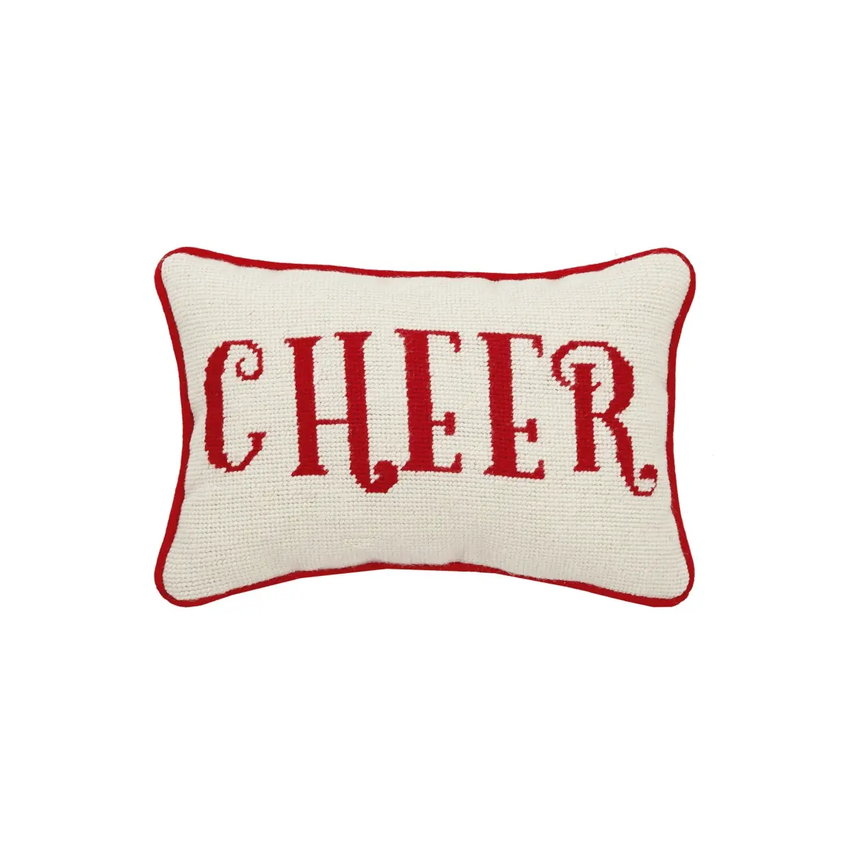 Peking Handicraft 31JES247C12OB 8 x 12 in. Cheer Needlepoint Pillow